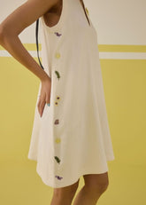 A Model Wearing Multicolor Organic CottoDouble gauge Boundless Summer Organic Cotton Dress , curated by Only Ethikal